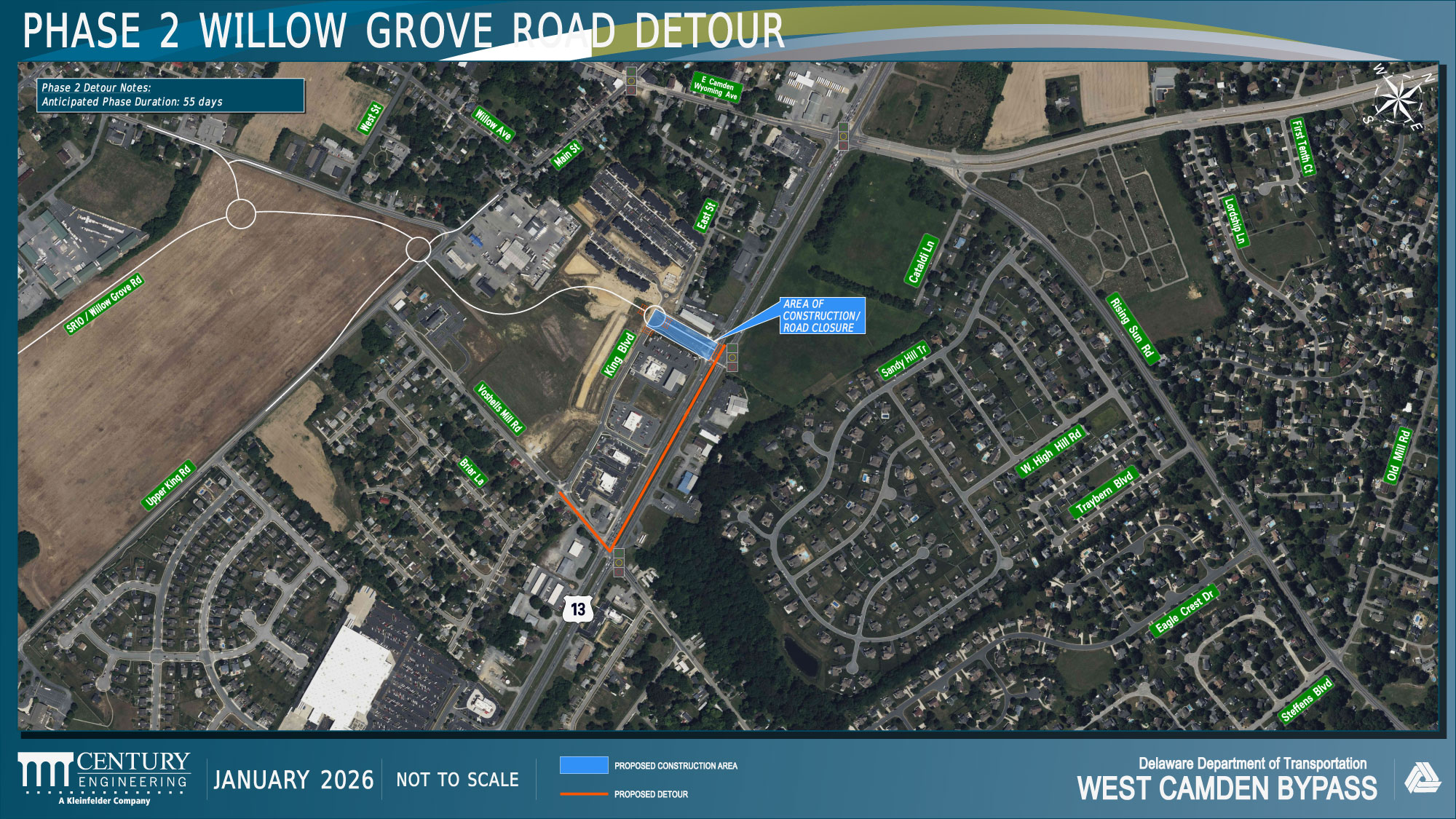 West Camden Bypass Phase 2 detour